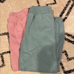Pink and Green Sweatpants & Joggers